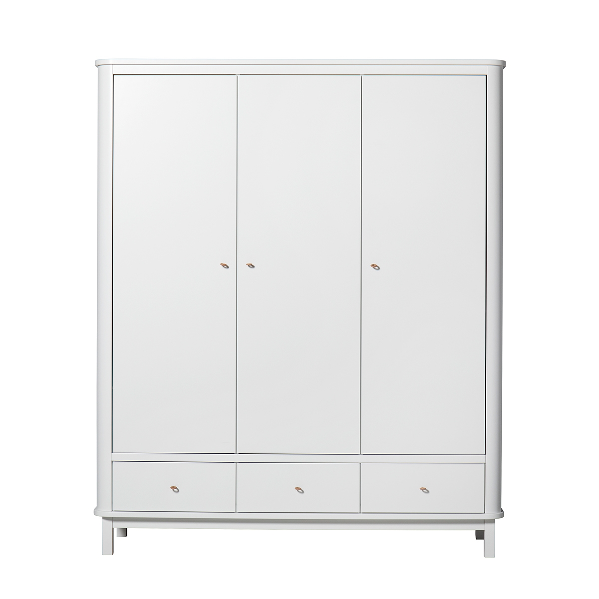 Garderob 3 dörrar Wood vit/ vit Oliver Furniture