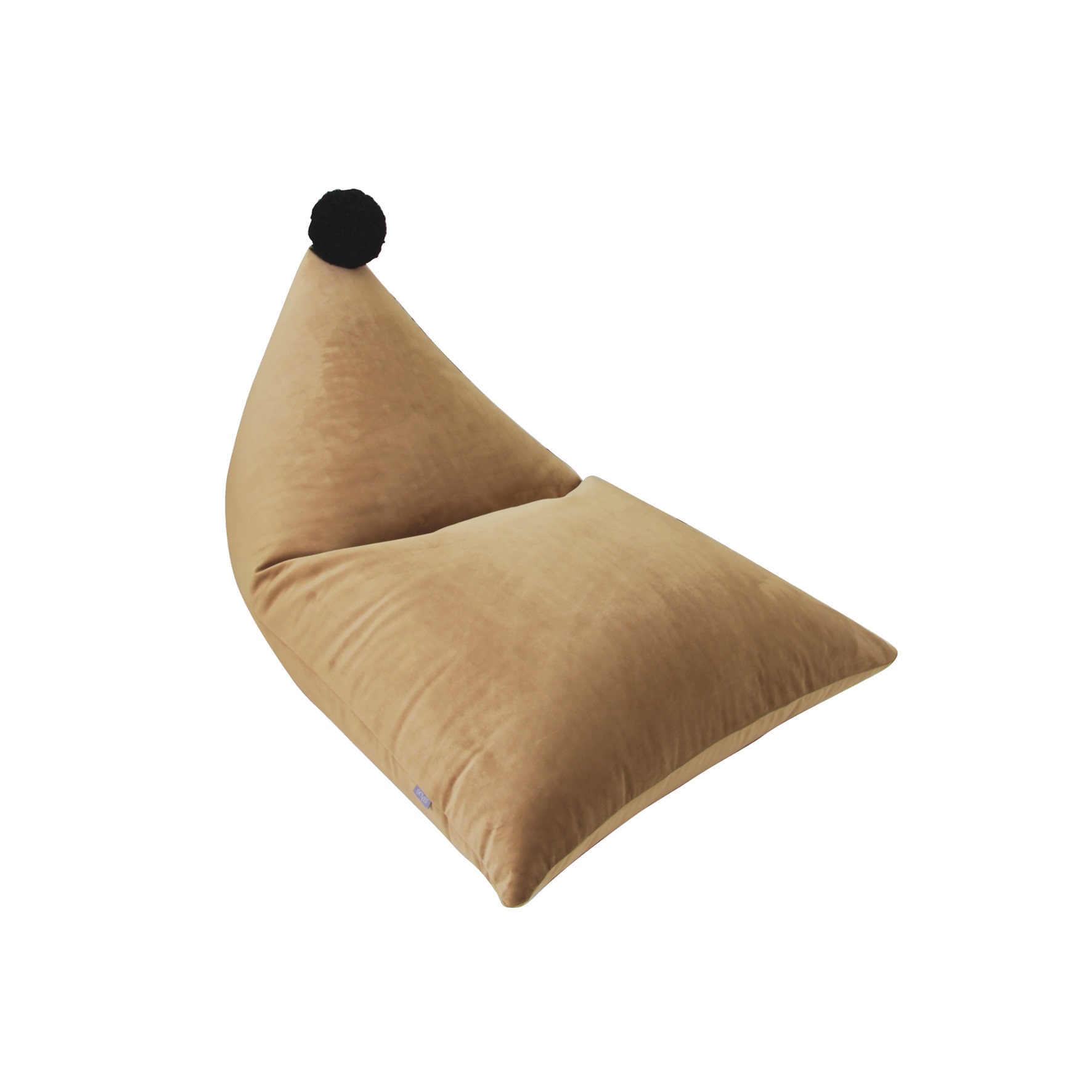 Sittpuff sammet CAMEL 70 x 100 cm med PomPom