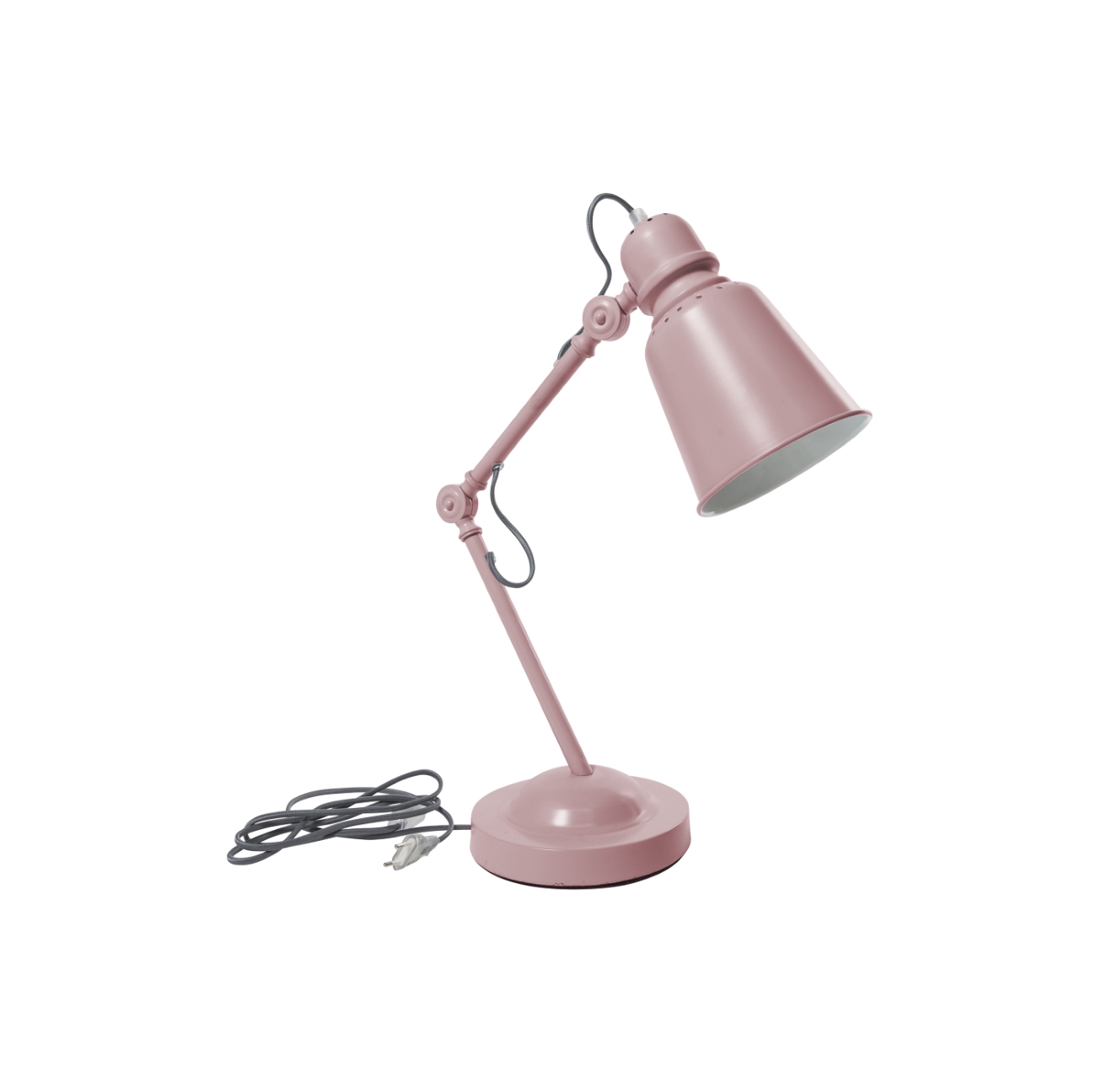 Bordslampa metall vintage rosa, Sebra Interiör